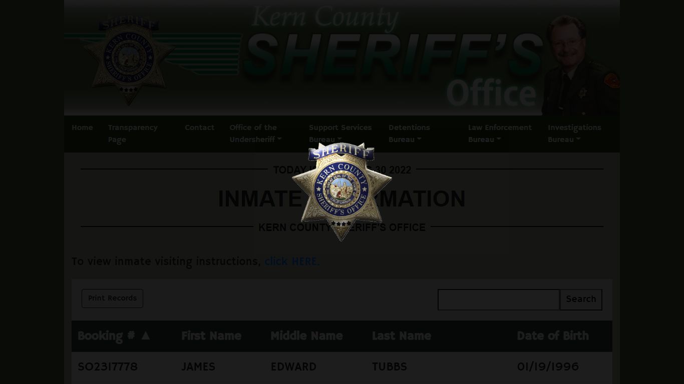 Inmate Information | KCSO